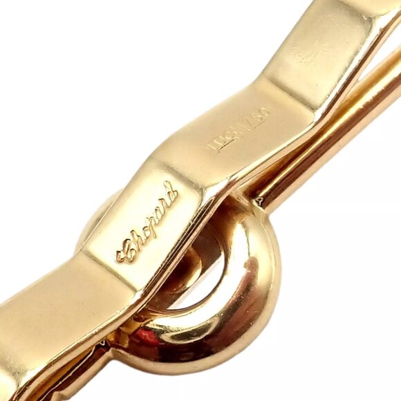 Authentic! Chopard 18k Yellow Gold Happy Diamond Golf Club Tie Clip - Picture 4 of 7